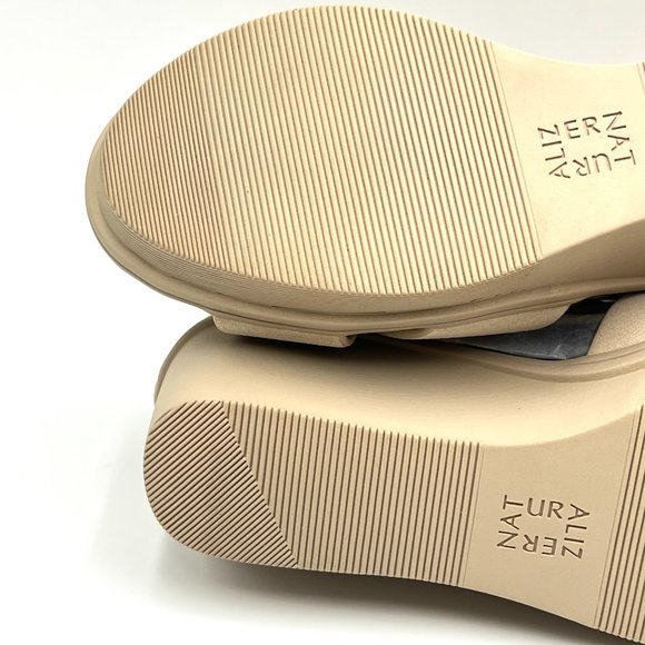 Naturalizer Size 8 Riviera Tan Nude Beige Sand Suede Leather Wedge Sandals Shoes - Picture 8 of 12
